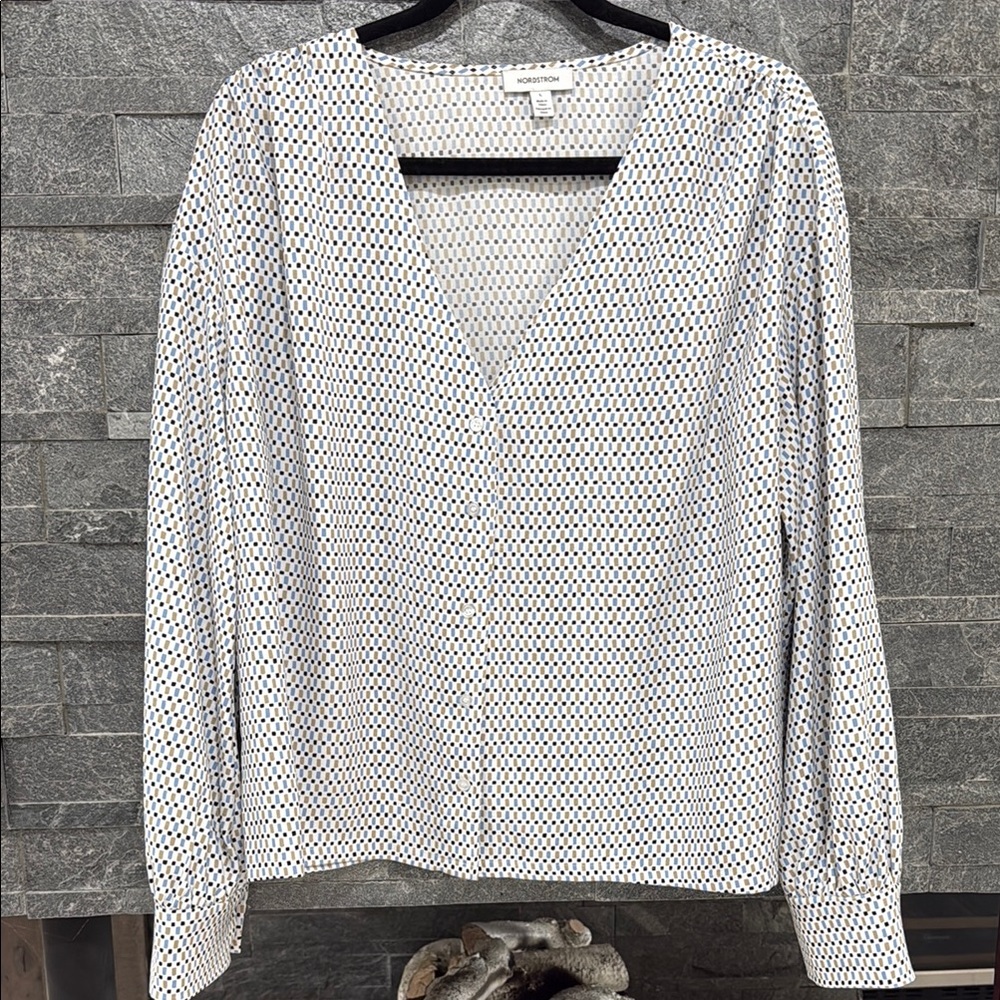 Nordstrom Patterned Blouse - Large